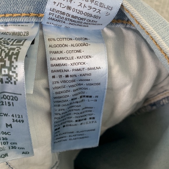 Levi's 724 High Rise Slim Straight Denim Jeans size 20W - Picture 9 of 9